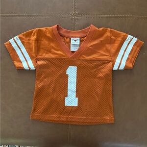 Texas Long Horn Football Jersey Top with White Number - Youth 2T